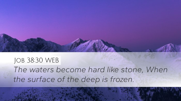 Job 38:30 WEB Desktop Wallpaper - The waters become hard like stone, When the - Desktop Bible Verse Wallpaper