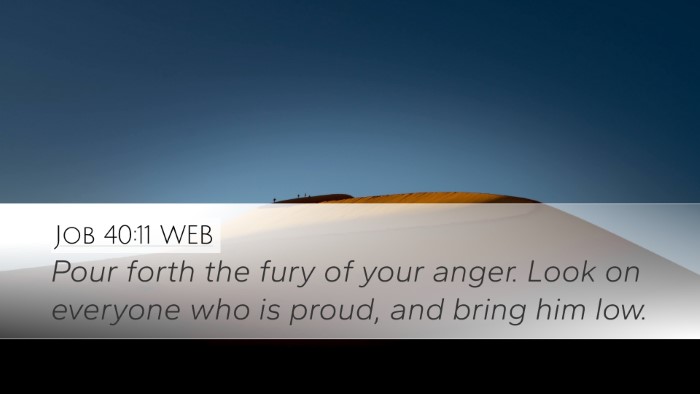 Job 40:11 WEB Bible Verse Image