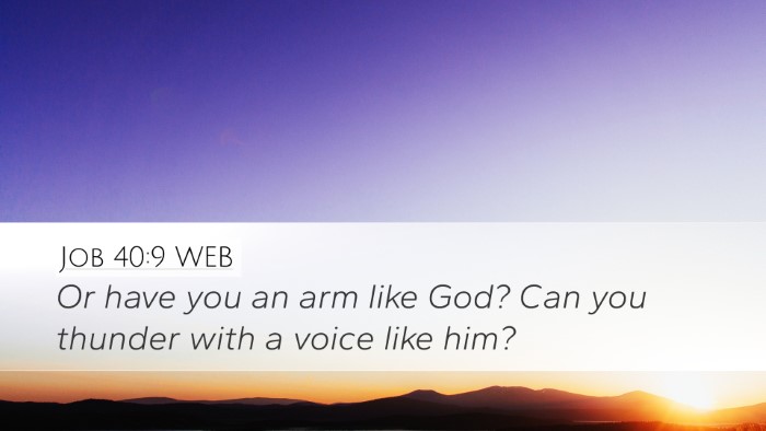 Job 40:9 WEB Bible Verse Image