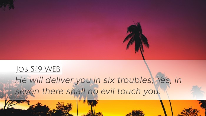 Job 5:19 WEB Bible Verse Image