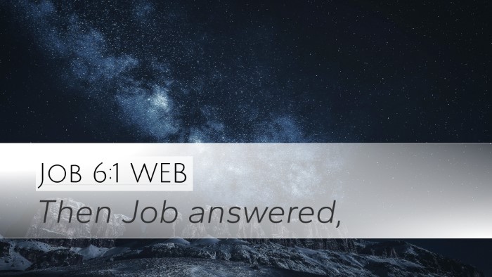 Job 6:1 WEB Desktop Wallpaper - Then Job - Desktop Bible Verse Wallpaper