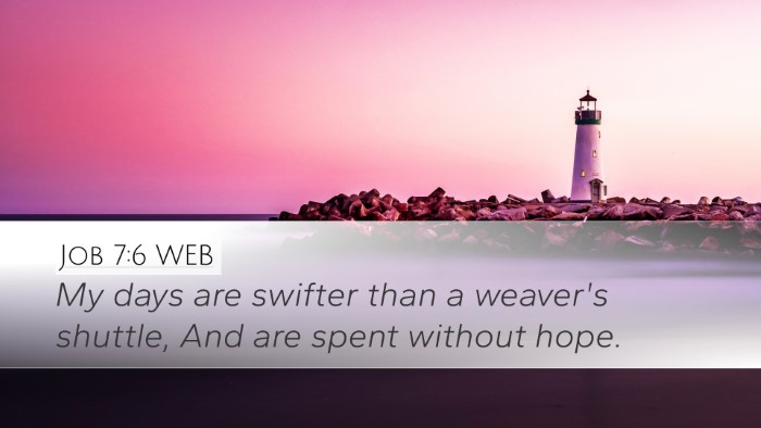 Job 7:6 WEB Bible Verse Image