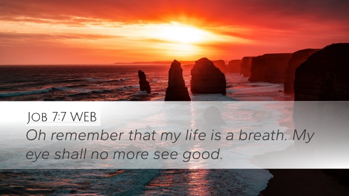 Job 7:7 WEB Bible Verse Image