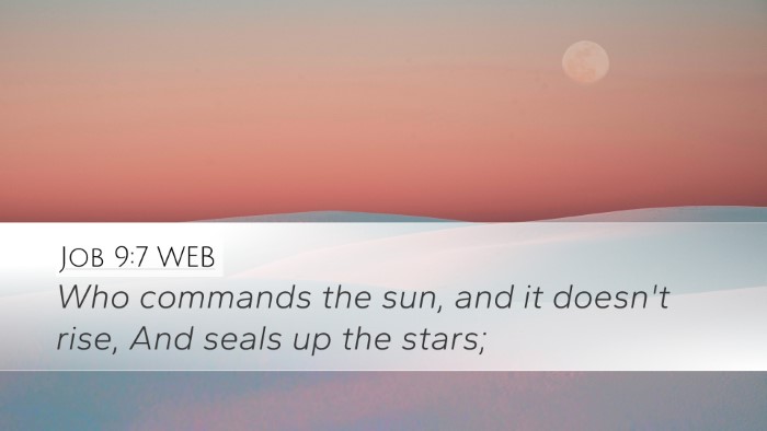 Job 9:7 WEB Bible Verse Image
