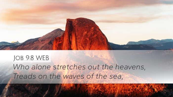 Job 9:8 WEB Bible Verse Image