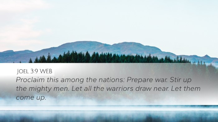 Joel 3:9 WEB Bible Verse Image