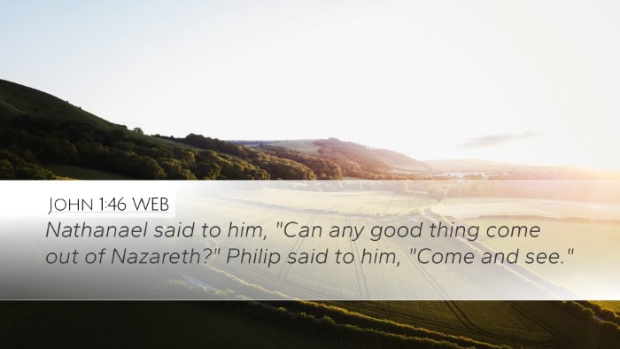 John 1:46 WEB Bible Verse Image