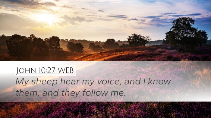 John 10:27 WEB Bible Verse Image