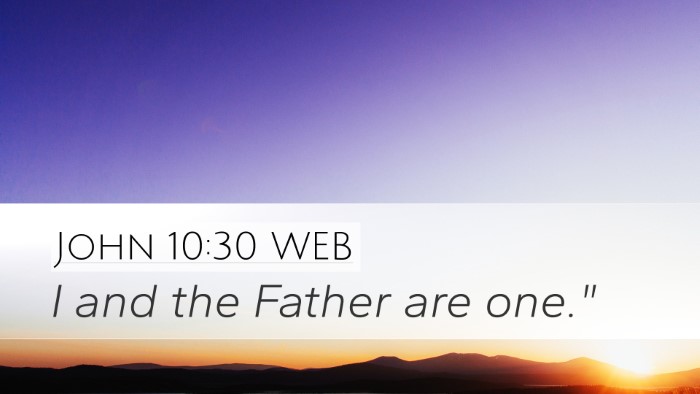 John 10:30 WEB Bible Verse Image