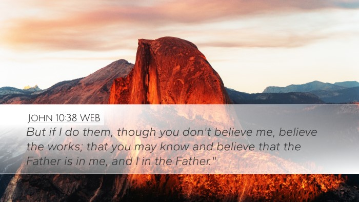 John 10:38 WEB Bible Verse Image