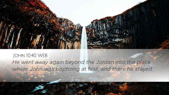 John 10:40 WEB Bible Verse Image
