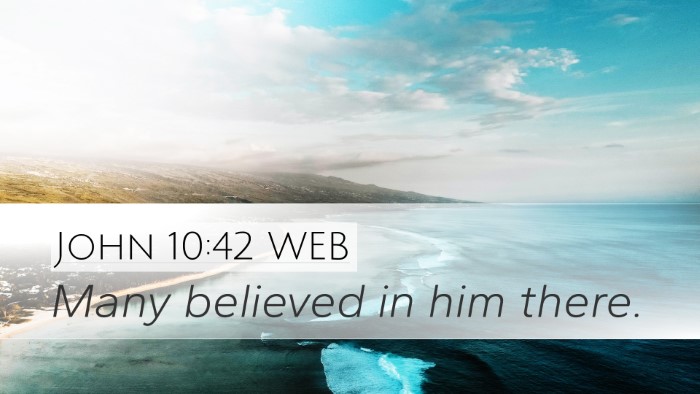 John 10:42 WEB Bible Verse Image