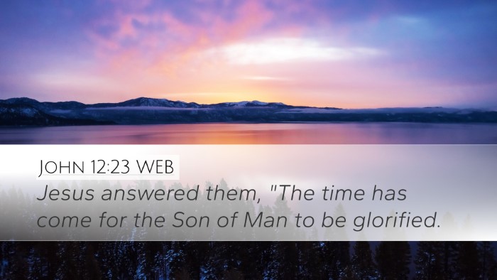 John 12:23 WEB Bible Verse Image