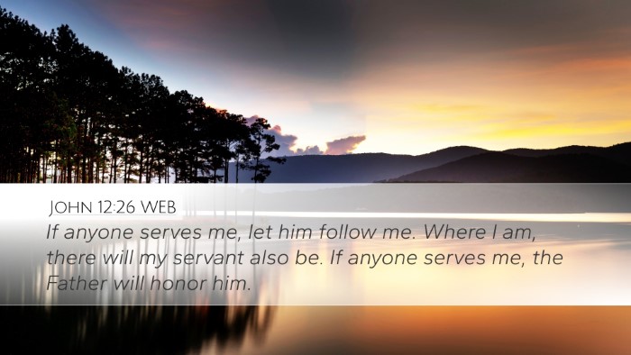 John 12:26 WEB Bible Verse Image
