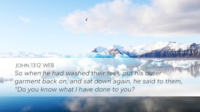 John 13:12 WEB Bible Verse Image