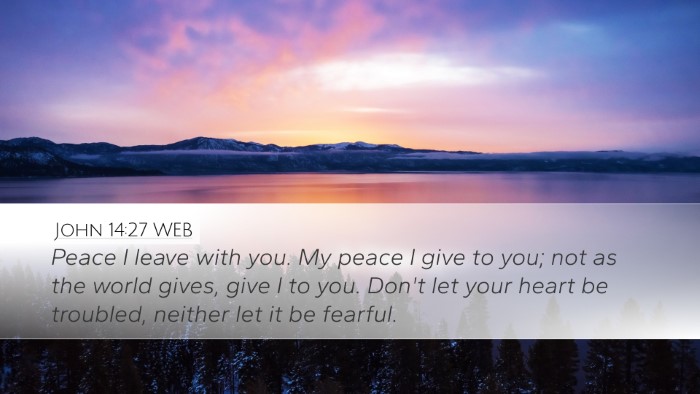 John 14:27 WEB Bible Verse Image