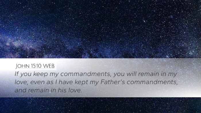 John 15:10 WEB Bible Verse Image