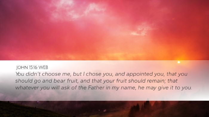 John 15:16 WEB Bible Verse Image