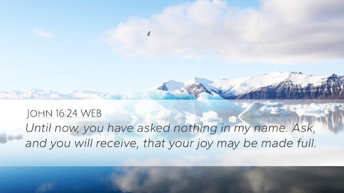 John 16:24 WEB Bible Verse Image