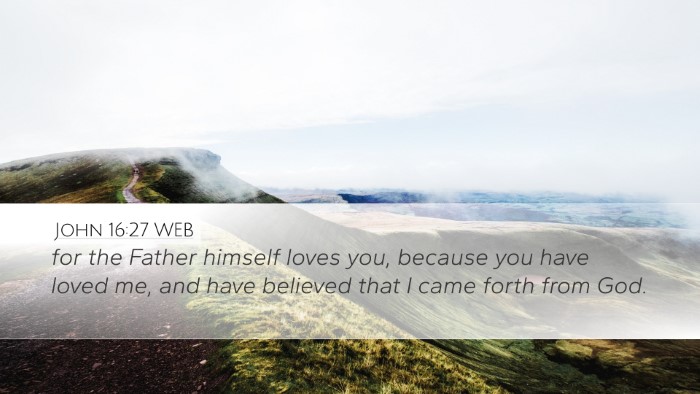 John 16:27 WEB Bible Verse Image