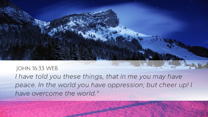 John 16:33 WEB Bible Verse Image