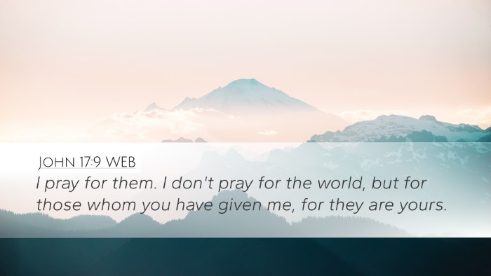 John 17:9 WEB Bible Verse Image