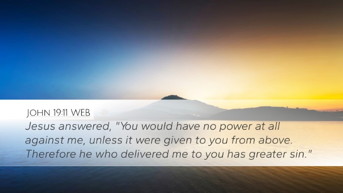 John 19:11 WEB Bible Verse Image
