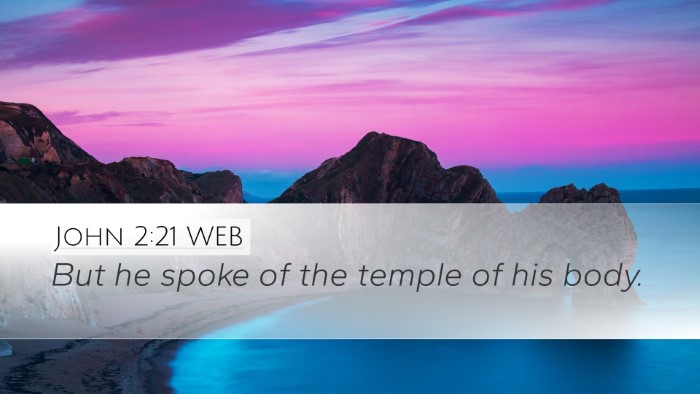 John 2:21 WEB Bible Verse Image