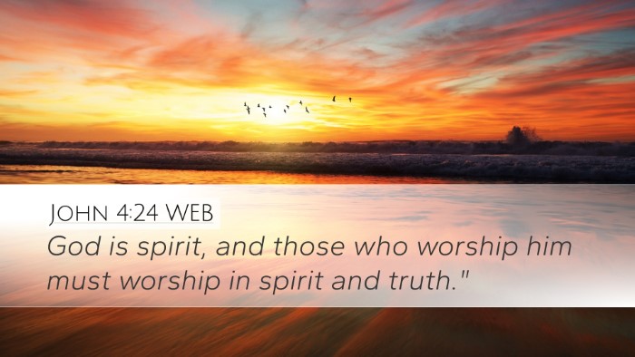 John 4:24 WEB Desktop Wallpaper - God is spirit, and those who worship him must - Desktop Bible Verse Wallpaper