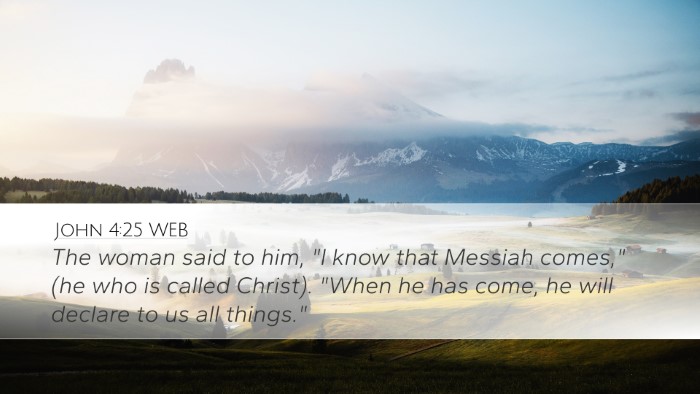 John 4:25 WEB Bible Verse Image