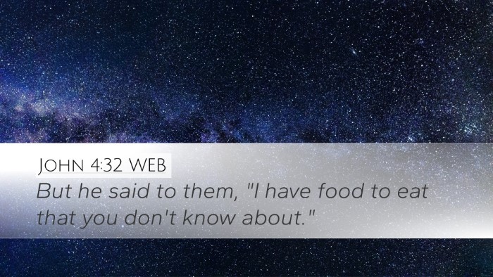 John 4:32 WEB Desktop Wallpaper - But he said to them, 