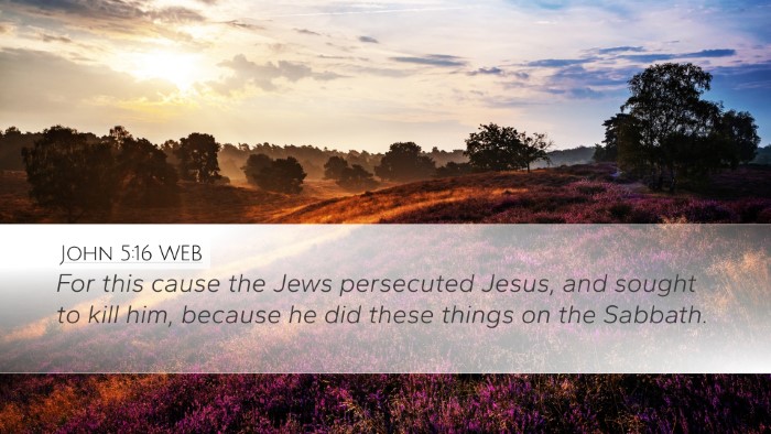 John 5:16 WEB Bible Verse Image
