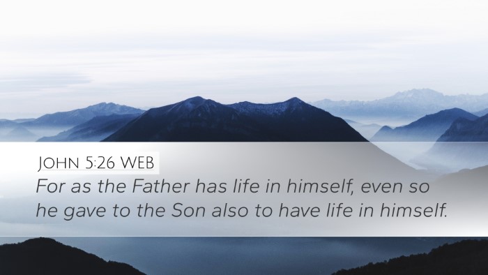 John 5:26 WEB Bible Verse Image