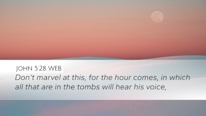 John 5:28 WEB Bible Verse Image