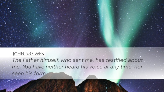John 5:37 WEB Bible Verse Image