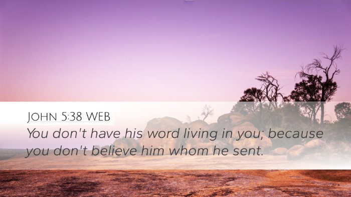 John 5:38 WEB Bible Verse Image