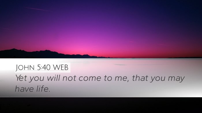 John 5:40 WEB Bible Verse Image