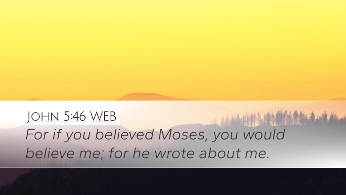 John 5:46 WEB Bible Verse Image