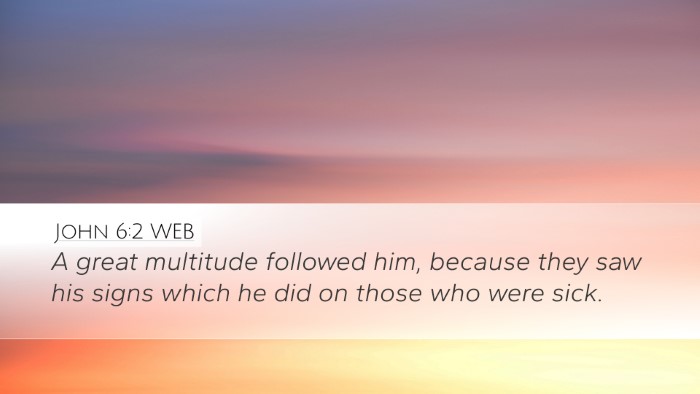 John 6:2 WEB Bible Verse Image