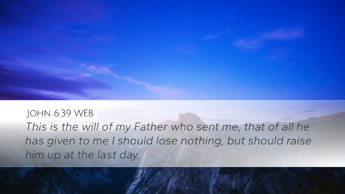 John 6:39 WEB Bible Verse Image