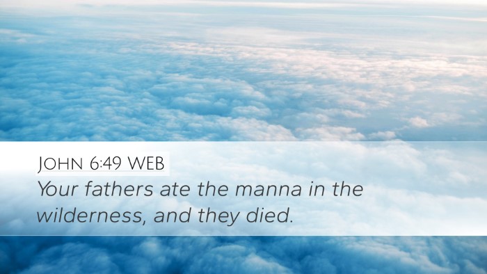 John 6:49 WEB Bible Verse Image