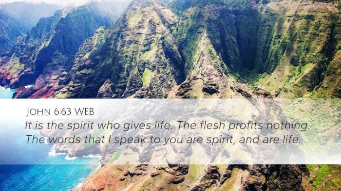 John 6:63 WEB Bible Verse Image