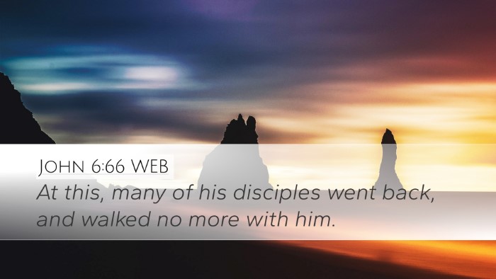 John 6:66 WEB Bible Verse Image