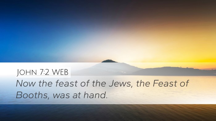 John 7:2 WEB Bible Verse Image
