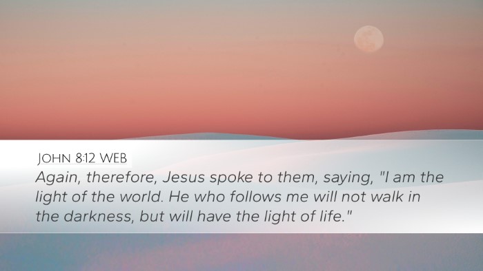 John 8:12 WEB Bible Verse Image