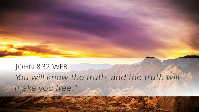 John 8:32 WEB Bible Verse Image