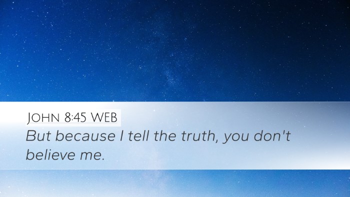 John 8:45 WEB Bible Verse Image