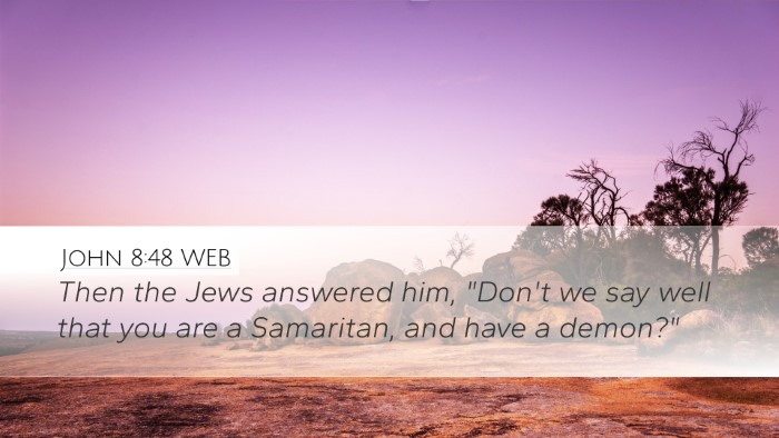 John 8:48 WEB Bible Verse Image