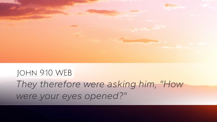 John 9:10 WEB Bible Verse Image
