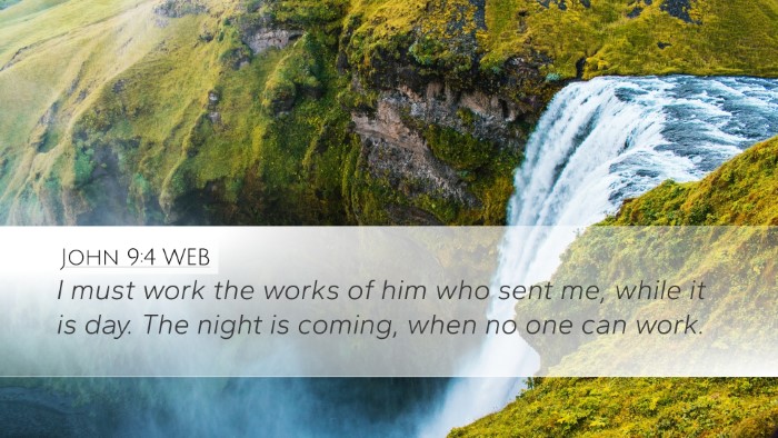 John 9:4 WEB Bible Verse Image